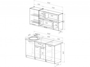 Кухонный гарнитур Антика стандарт 1600 мм в Каслях - kasli.mebel74.com | фото 6