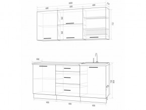 Кухонный гарнитур Флоренс Грин 1800 в Каслях - kasli.mebel74.com | фото 3