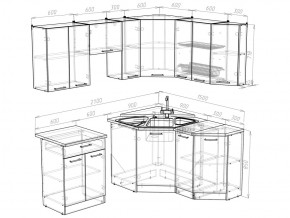 Кухонный гарнитур Кира мега оптима 2100х1500 мм в Каслях - kasli.mebel74.com | фото 5