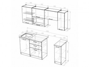 Кухонный гарнитур Лоретта ультра 2000 мм в Каслях - kasli.mebel74.com | фото 6