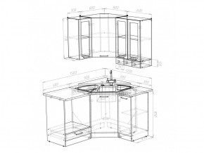 Кухонный гарнитур Лира литл 1500х1200 мм в Каслях - kasli.mebel74.com | фото 4