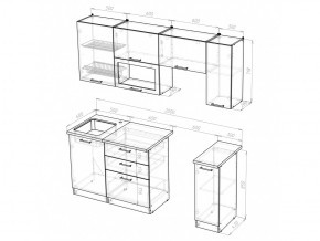 Кухонный гарнитур Лира ультра 2000 мм в Каслях - kasli.mebel74.com | фото 4