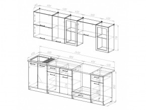 Кухонный гарнитур Ника базис 2400 мм в Каслях - kasli.mebel74.com | фото 2