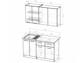 Кухонный гарнитур Ольга медиум 2 1400 мм в Каслях - kasli.mebel74.com | фото 5