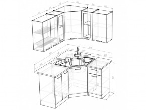 Кухонный гарнитур Ольга оптима 2 1500х1300 мм в Каслях - kasli.mebel74.com | фото 5