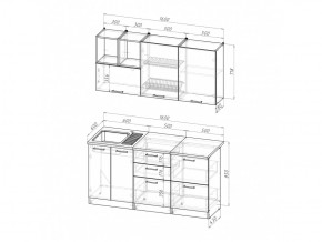 Кухонный гарнитур Ольга стандарт 4 1600 мм в Каслях - kasli.mebel74.com | фото 5