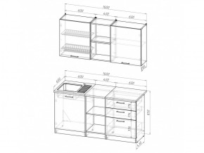 Кухонный гарнитур Ольга стандарт 5 1600 мм в Каслях - kasli.mebel74.com | фото 6