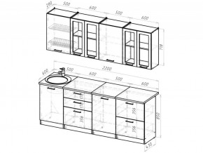 Кухонный гарнитур Паола компакт 2200 мм в Каслях - kasli.mebel74.com | фото 3