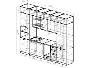 Кухонный гарнитур Сапфир 2 3000 мм в Каслях - kasli.mebel74.com | фото 3