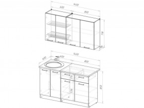 Кухонный гарнитур Терция медиум 2 1400 мм в Каслях - kasli.mebel74.com | фото 6