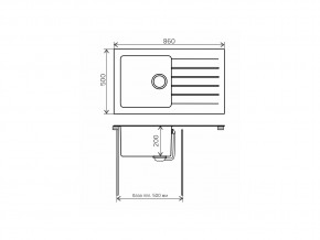 Мойка комбинированная Tolero twist TTS-860 Бежевый 101 в Каслях - kasli.mebel74.com | фото 2