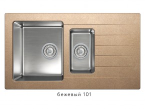 Мойка комбинированная Tolero twist TTS-890 Бежевый 101 в Каслях - kasli.mebel74.com | фото