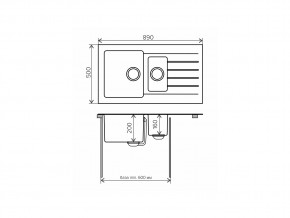 Мойка комбинированная Tolero twist TTS-890 Белый 923 в Каслях - kasli.mebel74.com | фото 2