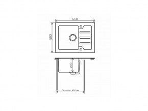 Мойка с керамическим стеклом Tolero TG-660 черное стекло в Каслях - kasli.mebel74.com | фото 2