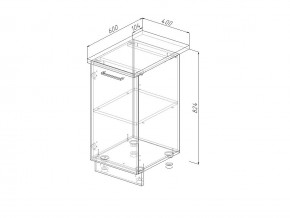 Н 40 Модуль нижний Без Столешницы МН 40 в Каслях - kasli.mebel74.com | фото