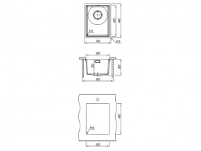 Подстольная мойка Оптима-HM 300.400.10.10 в Каслях - kasli.mebel74.com | фото 3