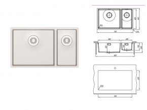 Подстольная мойка Оптима-HM 460/220.400.20.10 в Каслях - kasli.mebel74.com | фото 2