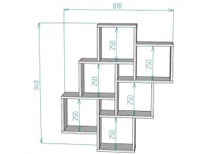 Полка S13 в Каслях - kasli.mebel74.com | фото 3