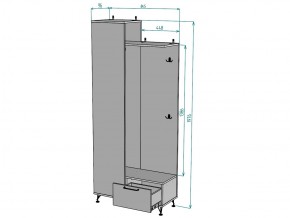 Прихожая с зеркалом Лофт V27_M в Каслях - kasli.mebel74.com | фото 3