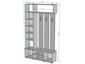 Прихожая с зеркалом V24_M в Каслях - kasli.mebel74.com | фото 3