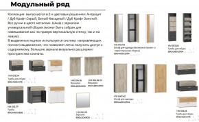 Прихожая Санти Белый/Дуб Крафт Золотой в Каслях - kasli.mebel74.com | фото 2