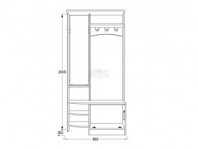 Прихожая Саша 13 ясень анкор в Каслях - kasli.mebel74.com | фото 2