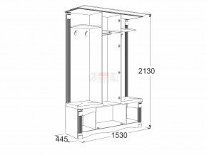 Прихожая Саша 17 в Каслях - kasli.mebel74.com | фото 2