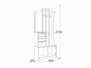 Прихожая Саша 20 ясень анкор в Каслях - kasli.mebel74.com | фото 2