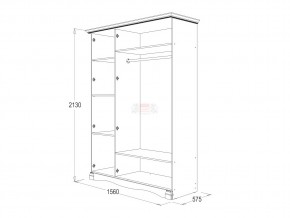 Шкаф 3-х дверный для одежды и белья Ольга 1н в Каслях - kasli.mebel74.com | фото 2