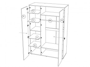 Шкаф 3-х створчатый Валенсия Миф в Каслях - kasli.mebel74.com | фото 2