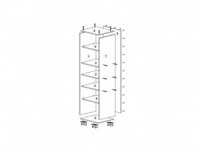 Шкаф 400 для белья (ДБ) ТМК Дуб млечный в Каслях - kasli.mebel74.com | фото 2