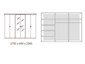 Шкаф 6-и дверный с зеркалами Анита в Каслях - kasli.mebel74.com | фото 2