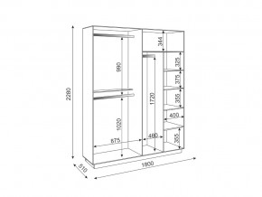 Шкаф четырехдверный с зеркалом М22 Тиффани в Каслях - kasli.mebel74.com | фото 2