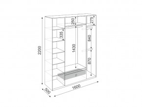 Шкаф четырехстворчатый Глэдис М24 в Каслях - kasli.mebel74.com | фото 3