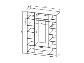 Шкаф четырехстворчатый Коста-Рика в Каслях - kasli.mebel74.com | фото 3