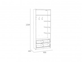 Шкаф комбинированный Оттавия НМ 014.64 Белый Фасадный в Каслях - kasli.mebel74.com | фото 2