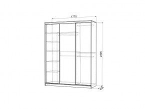 Шкаф-купе Бассо 2-600 дуб сонома/крем в Каслях - kasli.mebel74.com | фото 3