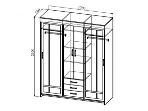 Шкаф-купе Фортуна ясень темный/ясень светлый в Каслях - kasli.mebel74.com | фото 2