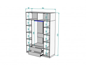 Шкаф Malta light H302 с антресолью HA4 Белый в Каслях - kasli.mebel74.com | фото 2