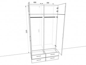 Шкаф распашной 1200А Антрацит в Каслях - kasli.mebel74.com | фото 2