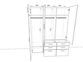 Шкаф распашной 1800К Антрацит в Каслях - kasli.mebel74.com | фото 2