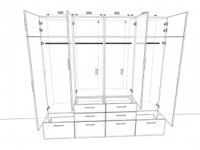 Шкаф распашной 2400А Антрацит в Каслях - kasli.mebel74.com | фото 2