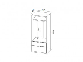 Шкаф с 2-мя ящиками МДФ Фаворит в Каслях - kasli.mebel74.com | фото 2