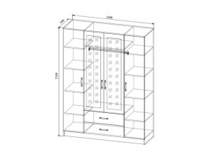 Шкаф Софи СШК1600.1 четырехдверный в Каслях - kasli.mebel74.com | фото 2