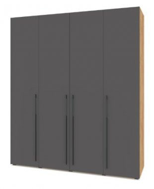 Стоун С41 Шкаф 4-х дв (Золотой дуб/Графит) в Каслях - kasli.mebel74.com | фото