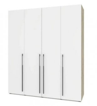 Стоун С41 Шкаф 4-х дв (Серый дуб/Белый) в Каслях - kasli.mebel74.com | фото
