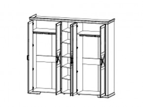 Шкаф SZF5D Марсель ясень снежный в Каслях - kasli.mebel74.com | фото 2