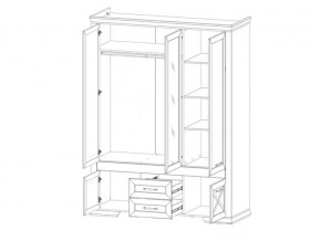 Шкаф SZF5D2S Марсель ясень снежный в Каслях - kasli.mebel74.com | фото 2