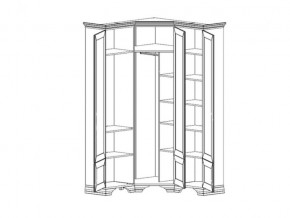 Шкаф угловой S320-SZFN5D Кентаки каштан в Каслях - kasli.mebel74.com | фото 2