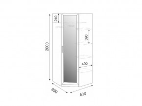 Шкаф угловой Волкер модуль 1 в Каслях - kasli.mebel74.com | фото 2